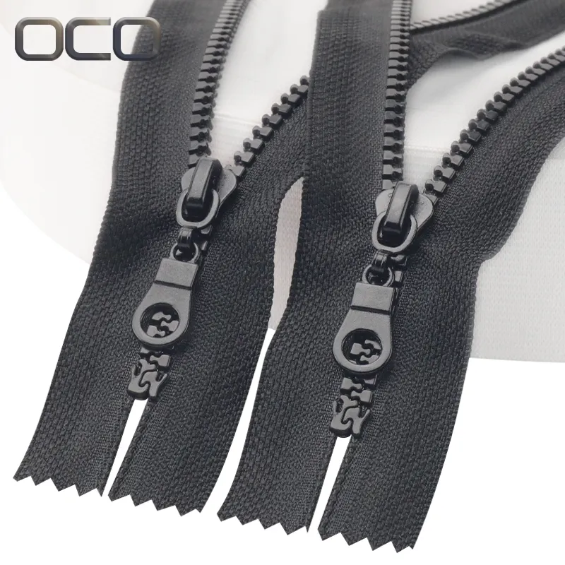 OCO Fabrik benutzerdefinierter Reißverschluss #5 Harz Reißverschluss selbstversiegelnder Kunststoff Reißverschlussverschluss für Kleidungsstück-Zubehör