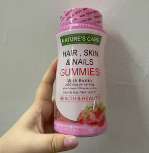 Factory Ready Ship Label Strawberry Flavor Biotin Nail Skin Growth <b>Bear</b> Gummy <b>Hair</b> <b>Vitamins</b> 2 Year Shelf Life Stock Customizable - Product Image 1
