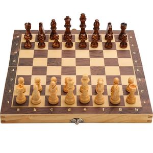 Magnetic Wooden Folding Chess Set Felted Game Board Interior Storage Adult Kids Gift Family Game Chess Board