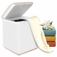 4 Pengaturan Timer, Pengunci Anak & Penghangat Otomatis, Ember Penghangat Handuk Persegi, Kabinet Handuk Panas Elektrik untuk Kamar Mandi, Spa