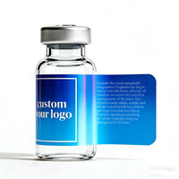 Étiquettes personnalisées pour flacons holographiques 2ml 3ml 10ml, impression UV, BOPP PE PVC, autocollants pour flacons de peptides, étiquettes pharmaceutiques