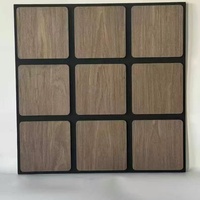 Panneau acoustique hexagonal en grain de bois gris, panneau mural décoratif assorti Akupanel, vente en gros