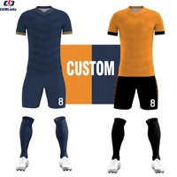 Ensemble de maillots de football personnalisés par sublimation pour hommes, tenue de football respirante, vêtements de sport d'équipe, uniforme d'entraînement