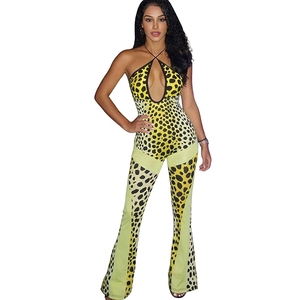Nouvelle combinaison longue évasée pour femme, col en V, dos nu, à lacets, collection Printemps - Product Image 5