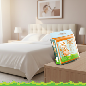 Protège-matelas jetable hygiénique Oto Underpad 60x60 avec couche supérieure douce et noyau absorbant puissant, garde le matelas propre, sec et confortable au quotidien. - Product Image 3