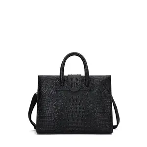 2023 New Trend Crocodile Pattern Head Layer Handbag Temperament Women's Handbag