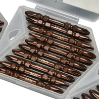 Lot de 10 embouts de tournevis double face Phillips PH2 en acier chromé, qualité industrielle et bricolage, personnalisables OEM