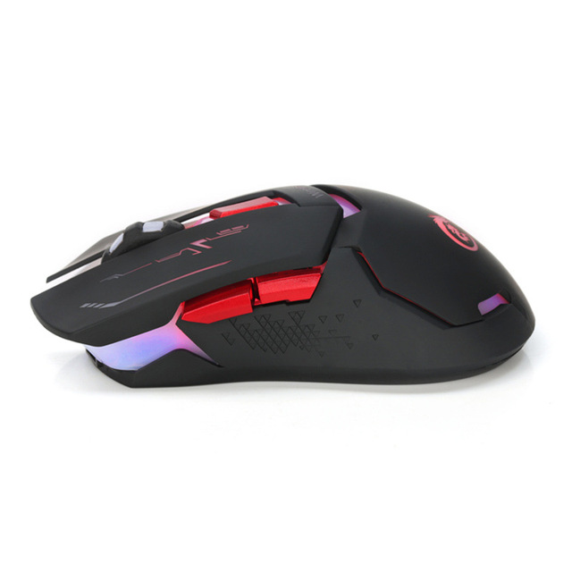 Wireless Rechargeable Mouse USB Colorful Luminous Gaming Mouse with Built-in 600 Mah Battery Cross-border Suitable for Computer