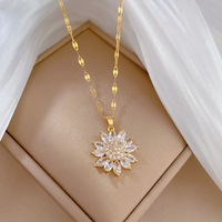 Collier de luxe transfrontalier Sunflower pour banquets et mariages, pour influenceuses, chaîne de col polyvalente N2605131