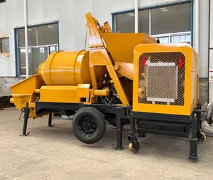 construction civil work stationary concrete mixer and pump factory supply portable concrete pump mixing machinery