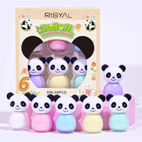 Risyal Nouveau Vernis à Ongles Sans Cuisson Séchage Rapide à Base d'Eau Pelable Sans Odeur Motif Panda Logo Personnalisable Lot de 6 Pièces
