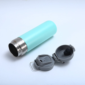 Tùy chỉnh BPA chai nước bằng thép không gỉ với nắp lật hàng đầu sơn tĩnh điện thuận tiện mang theo xử lý cho các tour du lịch ngoài trời cắm trại - Product Image 4