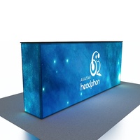 Stand d'exposition portable en aluminium de 8 pieds avec logo personnalisé, pour l'affichage de produits alimentaires, la publicité, les expositions, les salons professionnels