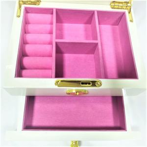 Custom Wooden White Jewelry <b>Box</b> for <b>Earring</b> Necklace Bracelet Collection - Product Image 3