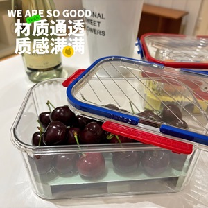 Food <b>Storage</b> <b>Box</b> Rectangle 22.8Cm X 14.8Cm X 10.8Cm With Handle For <b>Camping</b> Refrigerator Use - Product Image 2