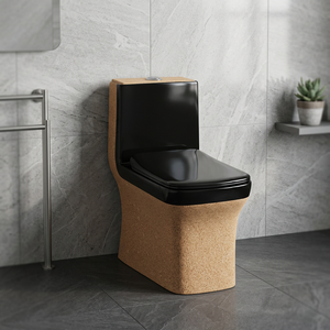 WC monobloc en céramique blanche standard d'Amérique du Sud, à chasse latérale, à poser au sol, pour maison et hôtel - Product Image 3