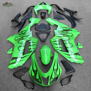 Kit de <span class=keywords><strong>Carenado</strong></span> de Inyección ABS KOLMIO-LAM para <span class=keywords><strong>Kawasaki</strong></span> Ninja ZX-6R 636 <span class=keywords><strong>ZX6R</strong></span> <span class=keywords><strong>2007</strong></span> 2008, Negro Fuego, Negro Verde, Carrocería de Motocicleta - Product Image 1