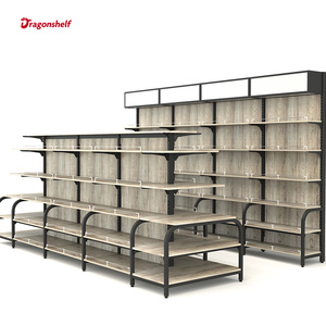Dragonshelf <span class=keywords><strong>grigio</strong></span> verde venatura del legno ferro scaffali per negozi di fascia alta bellissimi scaffali per supermercati boutique d'arte - Product Image 1