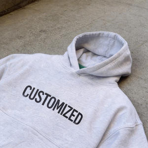 Sudaderas con Capucha de Felpa Francesa de Algodón Blanco Liso Casual para <span class=keywords><strong>Hombre</strong></span>, Sudaderas Cortas Extra Grandes de Alta Calidad 100% Algodón - Product Image 4