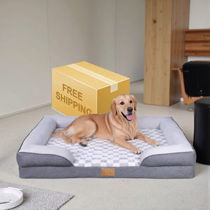 Entrega rápida, envío gratis, tela resistente a los arañazos, certificado OEKO, sofá para mascotas, cama ortopédica de espuma viscoelástica para perros - Product Image 1