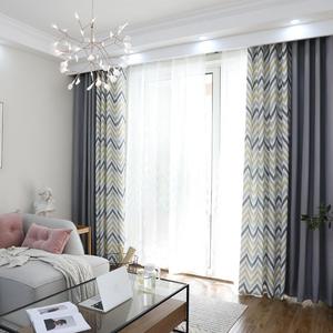 <span class=keywords><strong>Tende</strong></span> Oscuranti in Poliestere Multicolore a Righe, Qualità Premium, Tessuto Bianco Reale, 100% <span class=keywords><strong>Cotone</strong></span> e Lino per Finestre - Product Image 4