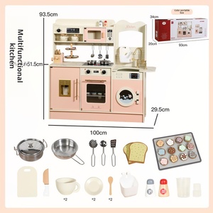 Jouets de <span class=keywords><strong>cuisine</strong></span> pour enfants avec sortie d'eau, son et lumière, multifonctionnels, café, glace, machine à laver, barbecue, jouets de <span class=keywords><strong>cuisine</strong></span> <span class=keywords><strong>en</strong></span> <span class=keywords><strong>bois</strong></span> - Product Image 3