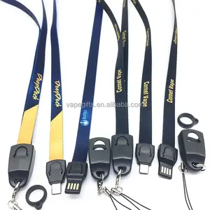 C cavo dati di ricarica rapida cordino collane Logo Custom 3 in 1 Usb cavo caricabatterie