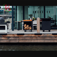 Nouveau design d'extérieur en acier corten Grilles de barbecue en métal Foyer de barbecue pour l'Europe Fête Jardin Camping Bois de chauffage au charbon de bois