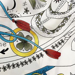 Foulard de tête à rayures en Satin pour femme, écharpes carrées, en soie, Hijab, avec ruban imprimé personnalisé, pour cheveux - Product Image 6