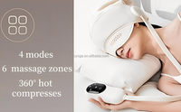 Masseur de tête pour soulager les migraines avec compresse chaude, rechargeable par USB, quatre modes pour soulager la tension, le stress et la gueule de bois