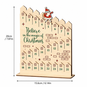 Christmas Countdown Board Wooden Advent <b>Calendar</b> Reusable Holiday Tabletop Decoration Festive Home Decor - Product Image 4