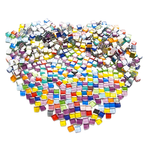 Mosaïque en verre doré effet d'art Leapord Home Decor Mosaic Glass Pieces Turkish Colors Ocean Waves Glass Mosaic Tiles for Pots - Product Image 1