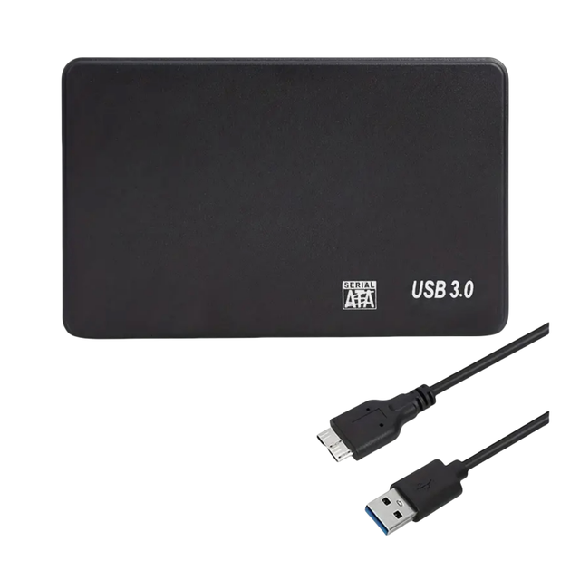 Direct Wholesale New 2.5-Inch USB 3.0 SATA Toolless SSD/HDD Enclosure Black ABS Material Box Included OEM