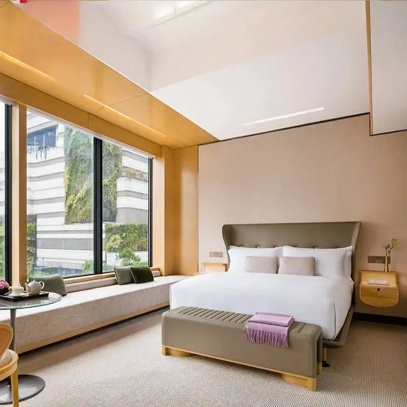 أثاث حديث للفنادق مصنوع خصوصًا من مجموعة أثاث غرف نوم فاخرة لفنادق FF&E تحتوي على 5 نجوم