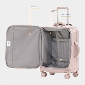 Women's Ultra Light 20 Inch Travel Bag Fashionable Airway <strong>Soft</strong> <strong>Luggage</strong> Case with Boarded 24 Inch Suitcase - Product Image 5