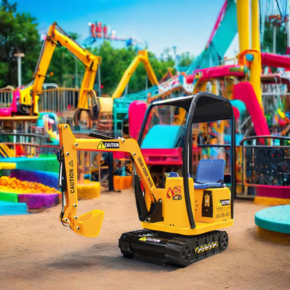 Excavadora para niños Thrill Outdoor Playground Machine Equipo de parque de atracciones con control remoto para Playhouse