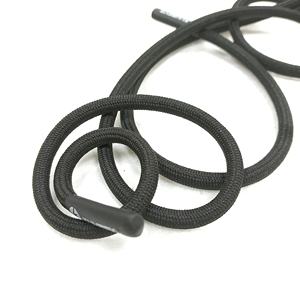 Custom Black Round Soft Polyester Cord RPET Material <b>Drawstring</b> Hoodie Cord Wholesale - Product Image 3