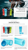 Bouteille de sport personnalisée avec logo imprimé, écologique, Tritan 1000 ml, sans BPA, 100 % qualité alimentaire, avec couvercle pour boire directement, pour l'extérieur