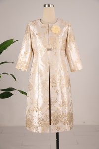Ensemble deux pièces jupe et robe élégante en satin pour femmes africaines, grandes tailles, pour l'église et les événements chics, idéal pour les femmes d'âge mûr - Product Image 5