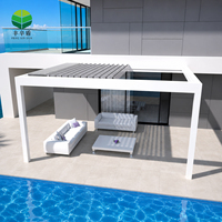 Pérgola Retráctil Motorizada Personalizada, Pérgola de Aluminio para Exteriores, para Cubrir Patios