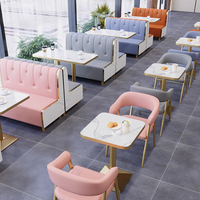 Ensembles de meubles de salle à manger de style moderne pour hôtels tables de restaurant chaises cabines de canapé cafés cantines marmite chaude