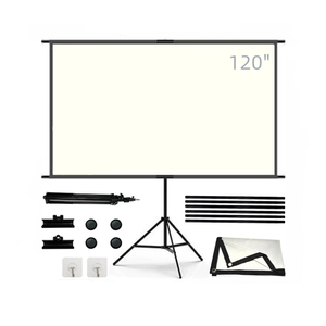 120 pouces trépied écran de Projection support blanc grille Anti-lumière Portable écran de <span class=keywords><strong>cinéma</strong></span> extérieur pour <span class=keywords><strong>le</strong></span> théâtre intérieur arrière-cour - Product Image 1