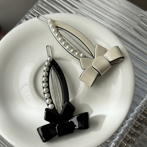 Ziteng nouvelle perle acide acétique femme haute queue de cheval épingle à <span class=keywords><strong>cheveux</strong></span> accessoires de <span class=keywords><strong>cheveux</strong></span> avec grenouille <span class=keywords><strong>boucle</strong></span> arc pince conception Simple pinces à <span class=keywords><strong>cheveux</strong></span> - Product Image 3