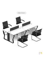 Postes de travail modulaires de bureau haut de gamme, intelligents, modernes, extensibles, pour 6 personnes, avec structure en acier.