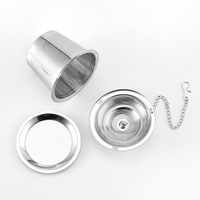 Nouveau design ensemble d'infuseurs à thé en acier inoxydable filtre à tamis en forme de tambour pour le thé en vrac utilisation de cuisine en verre en métal de qualité alimentaire
