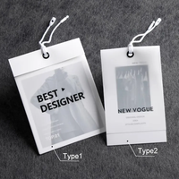 Étiquettes volantes personnalisées pour vêtements Nouveau design Étiquettes en papier d'art avec œillet et technique de timbre à cordes