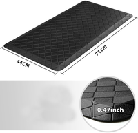 Alfombras de PVC Acolchadas y Cómodas de 18x30cm, Antideslizantes, Impermeables, Anti Fatiga, Juego de Tapetes para Cocina de 12MM