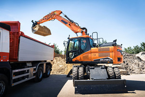 Prix d'usine, mini-excavatrice sur roues PLC de 14 tonnes DX140W, haute efficacité - Product Image 4