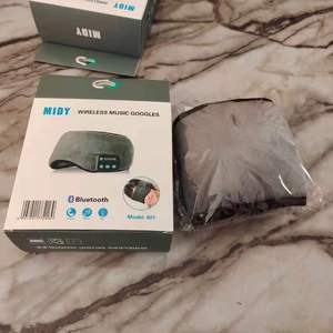 Bluetooth Music <b>Eye</b> <b>Mask</b> With Headphones For Sleep And Travel Light Blocking Cotton Material - Product Image 4