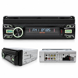 Lecteur MP5 rétractable électrique 7 pouces Single <span class=keywords><strong>DIN</strong></span> 1024x600 <span class=keywords><strong>avec</strong></span> CarPlay sans fil, Android Auto, radio FM, Bluetooth, kit mains libres pour voiture - Product Image 2